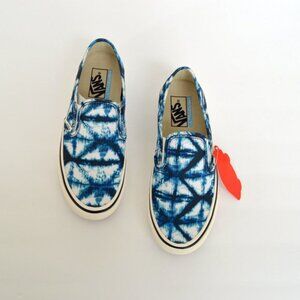 VANS SLIP ON  SURF INDIGO DRS BLUES SNEAKER SHOES tie dye canvas woman 7 new